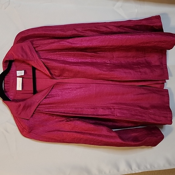 Chico’s Pink Oversized Jacket - Size 0 - Picture 1 of 4